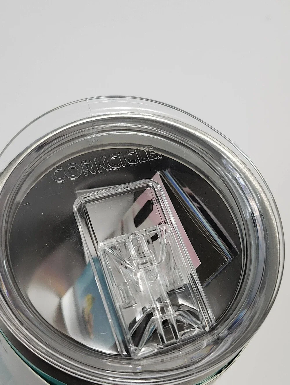 New Corkcicle Turquoise Triple Insulated Stainless Steel Stemless Tumbler Uline - Picture 3 of 8